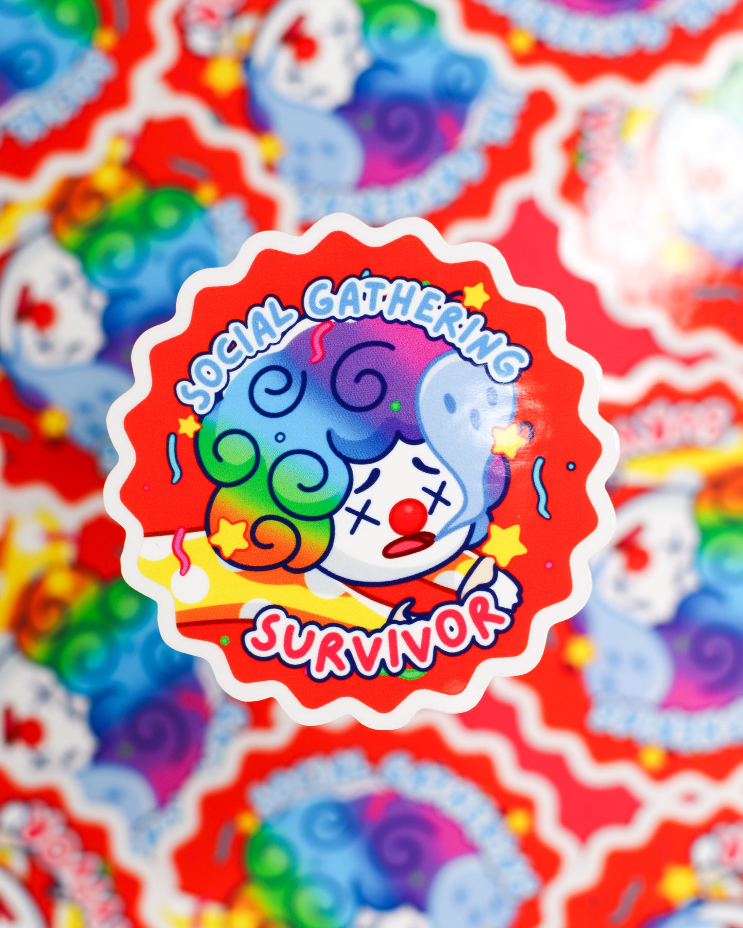 Social Gathering Survivor Sticker