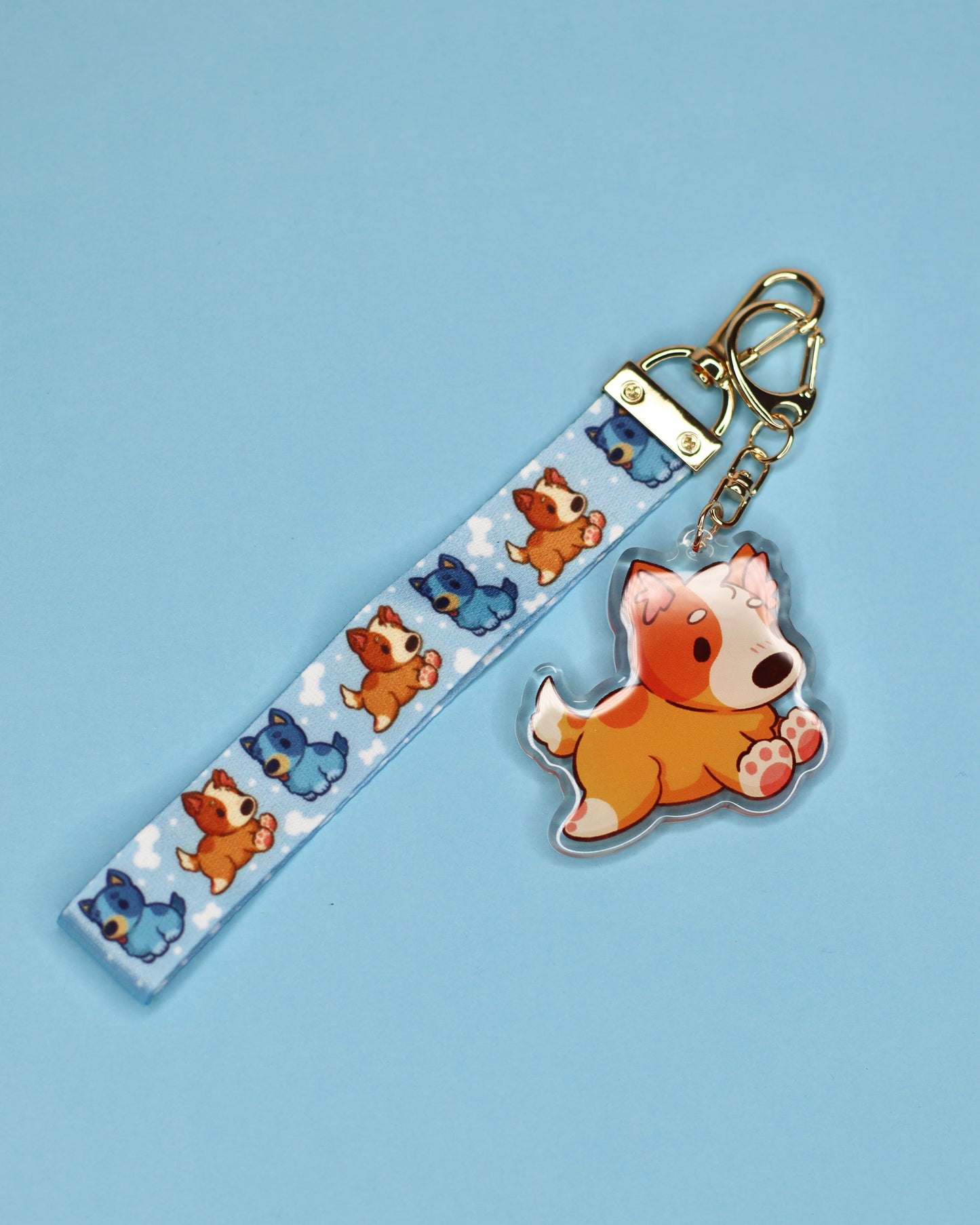 Bluey and Bingo Keychain and Lanyard