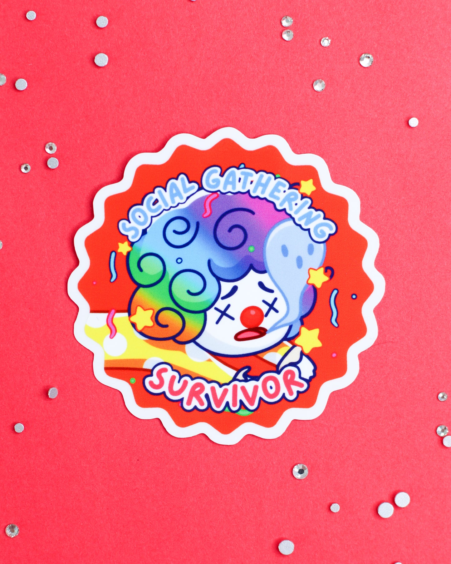 Social Gathering Survivor Sticker