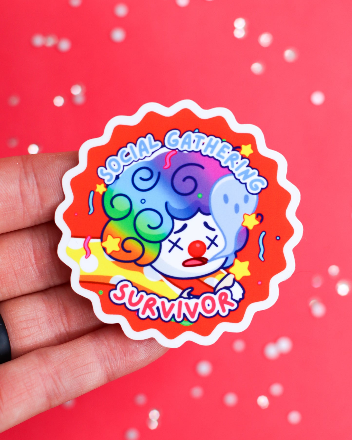 Social Gathering Survivor Sticker