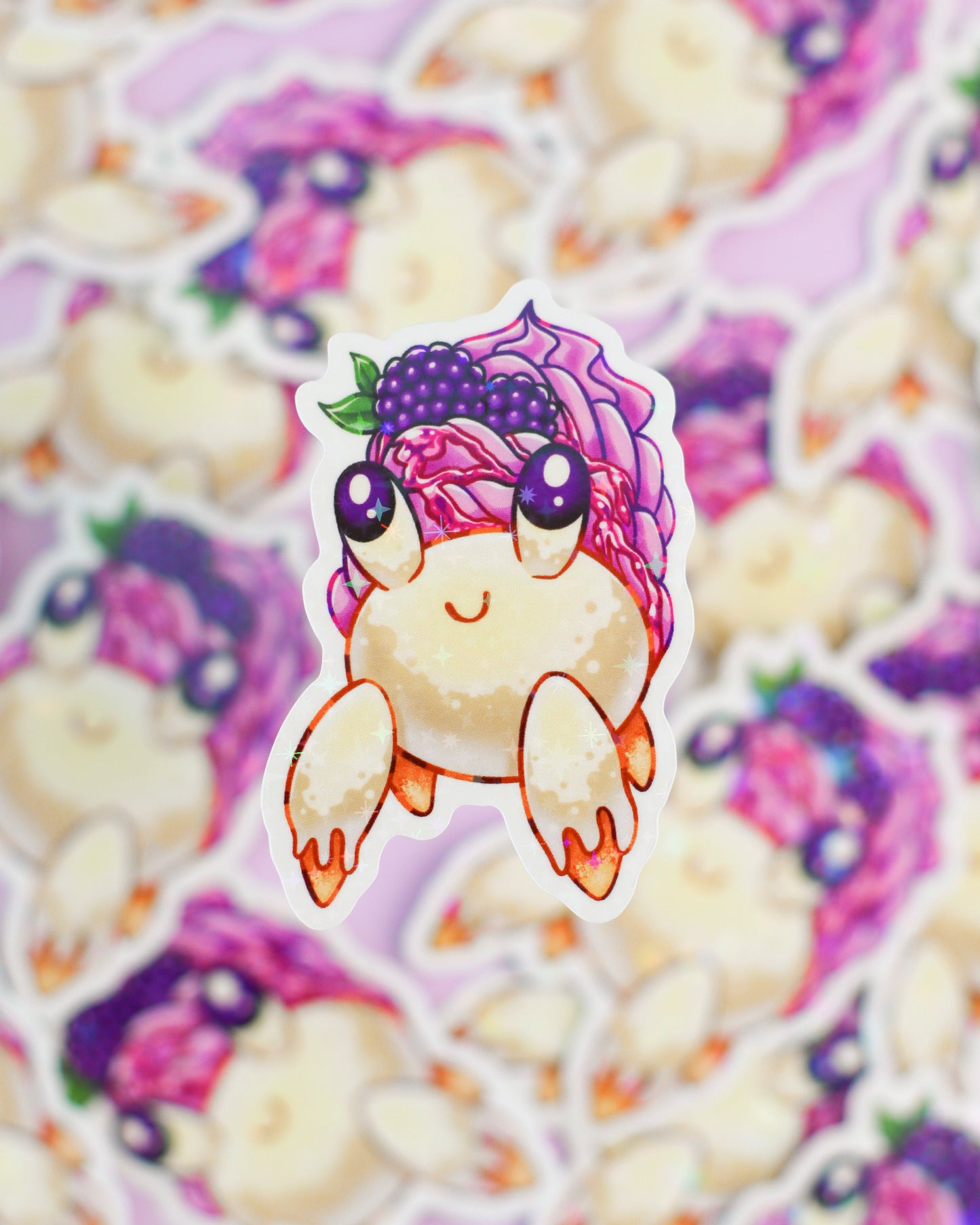 Blackberry Dessert Hermit Crab Sticker