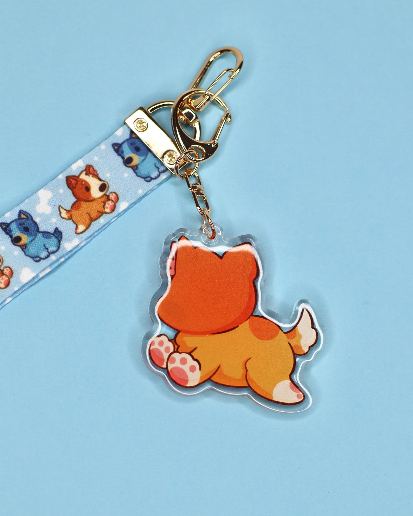 Bluey and Bingo Keychain and Lanyard