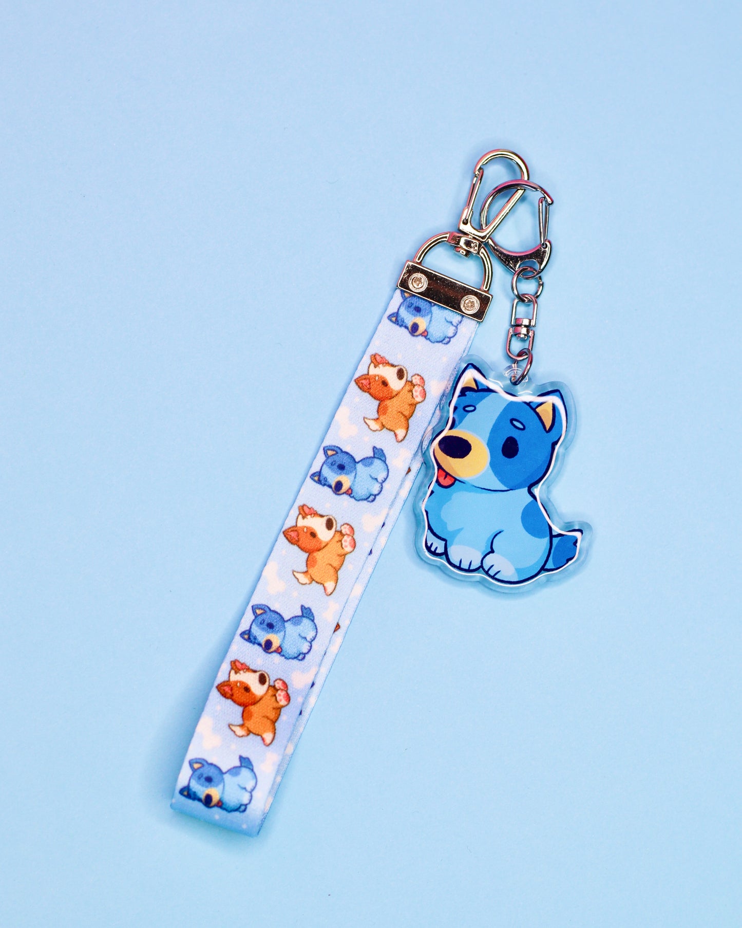 Bluey and Bingo Keychain and Lanyard