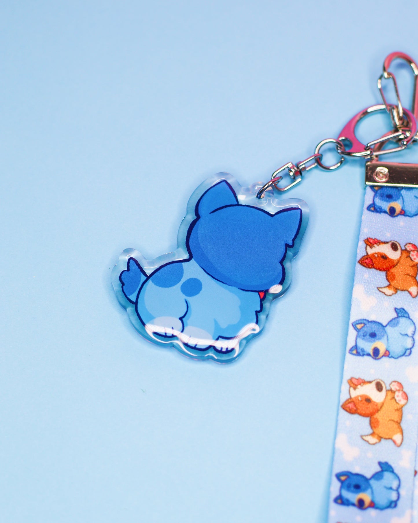Bluey and Bingo Keychain and Lanyard