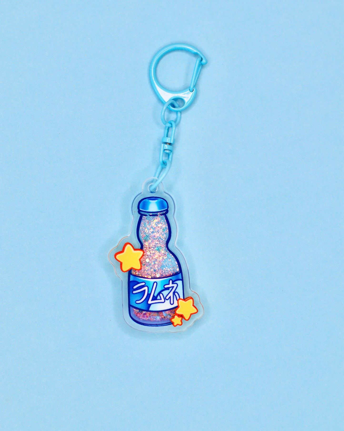 Ramune Soda Liquid Keychain