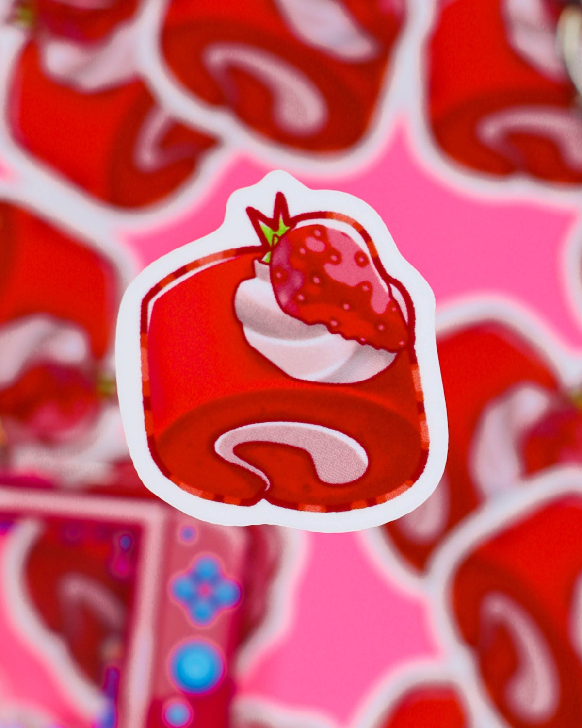 Strawberry Cake Roll Sticker