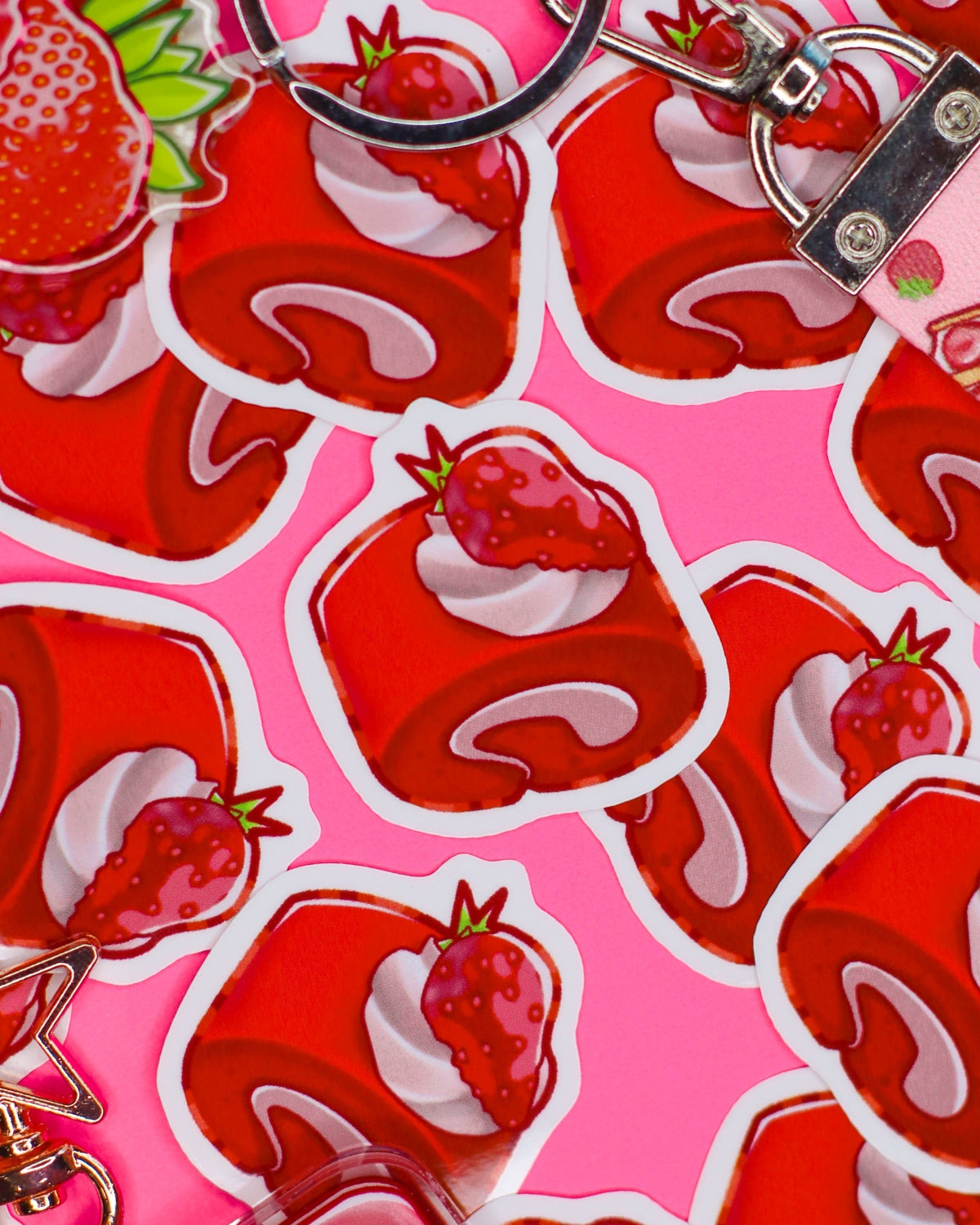 Strawberry Cake Roll Sticker