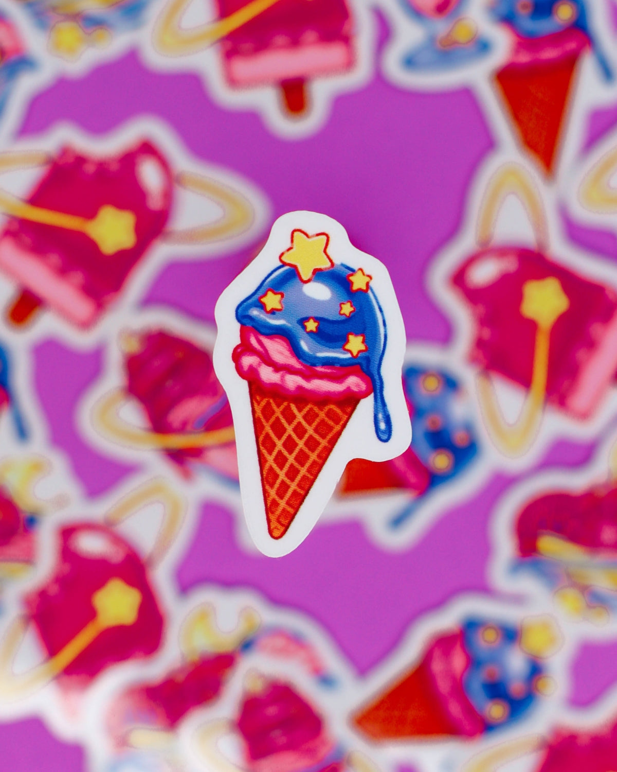 Space Ice Cream Stickers