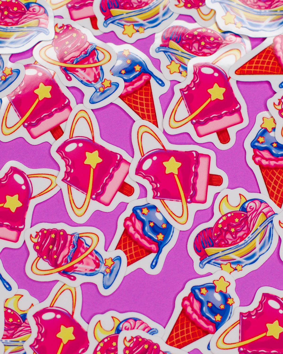 Space Ice Cream Stickers