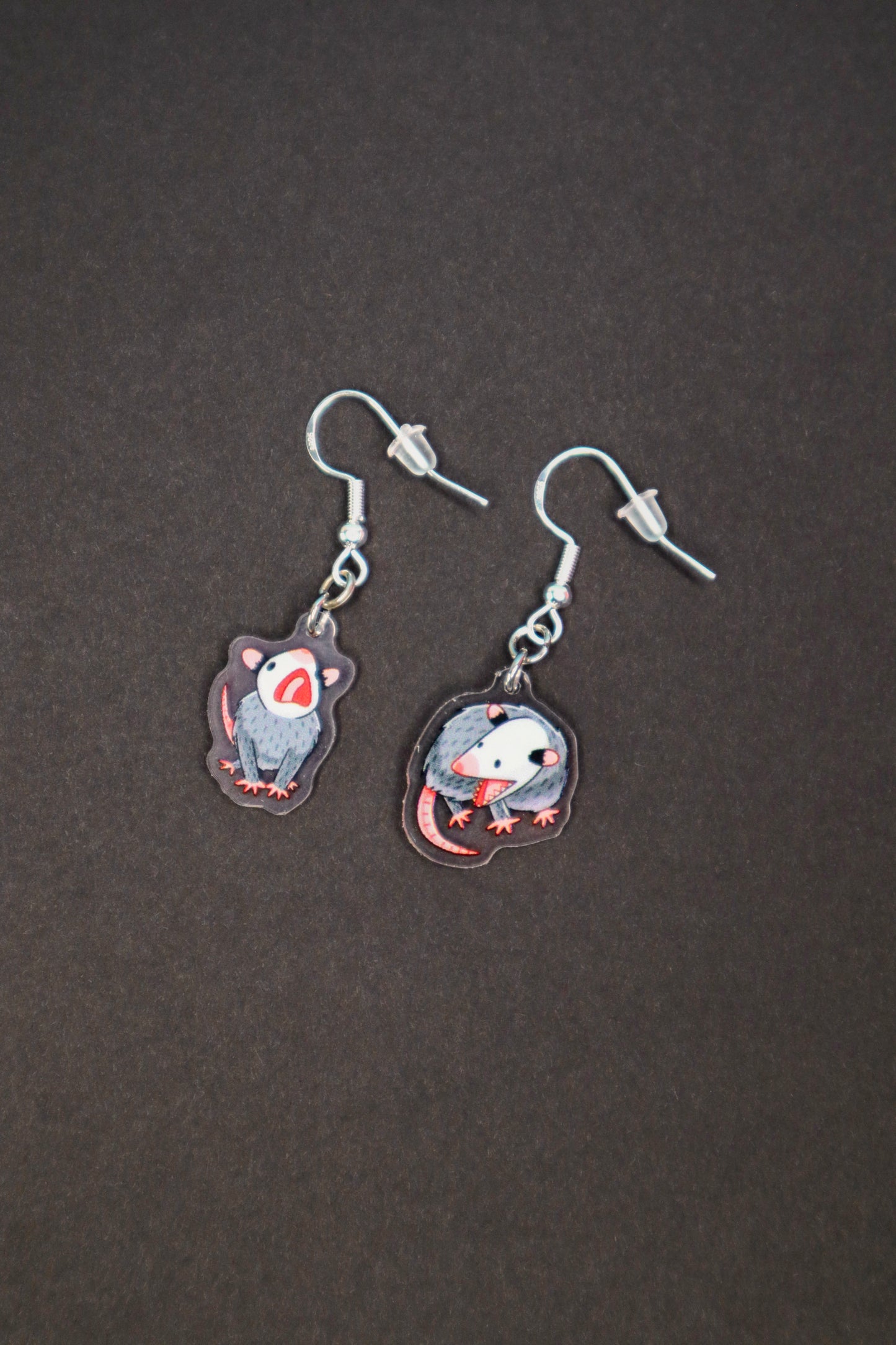 Screaming Opossum Earrings