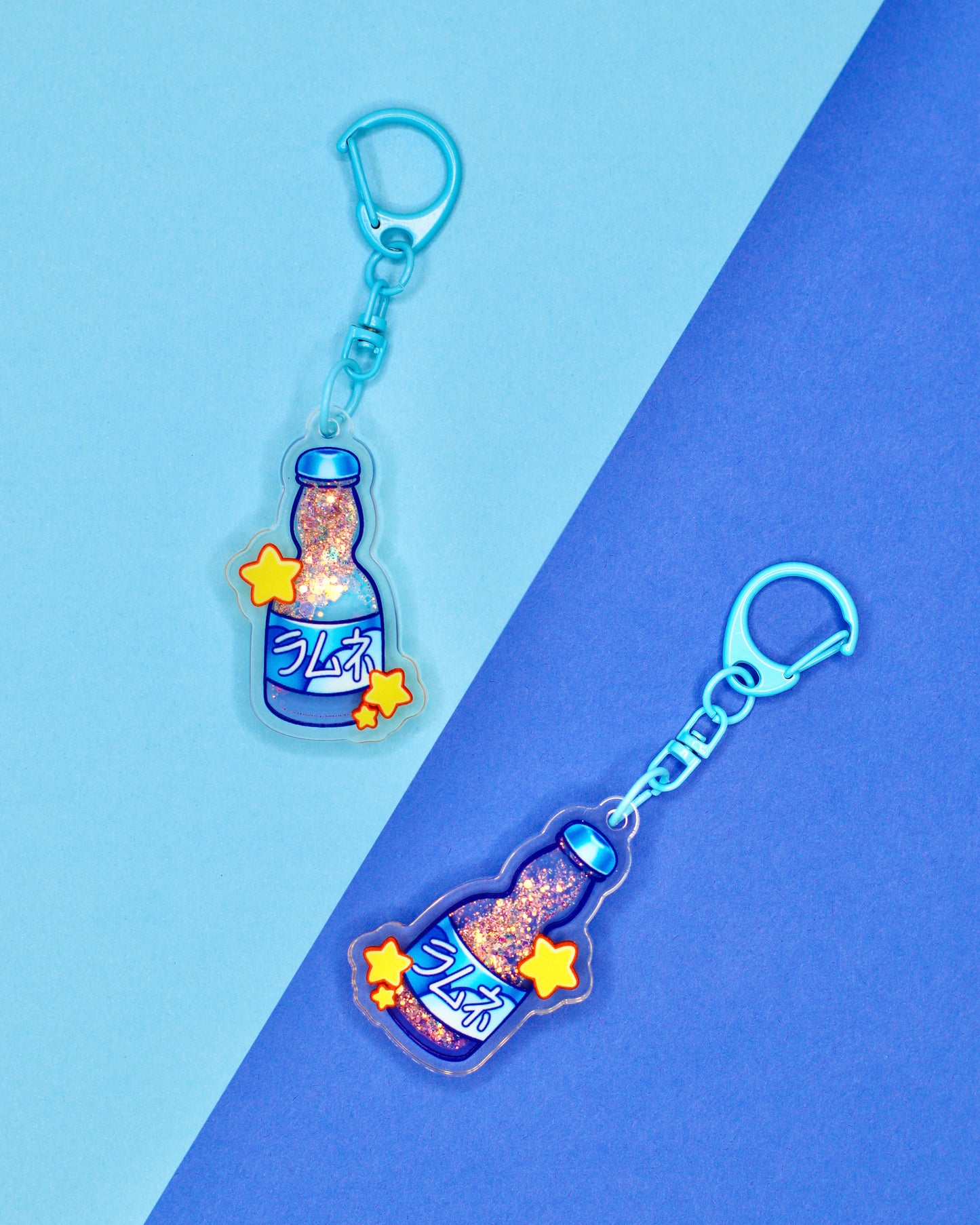 Ramune Soda Liquid Keychain