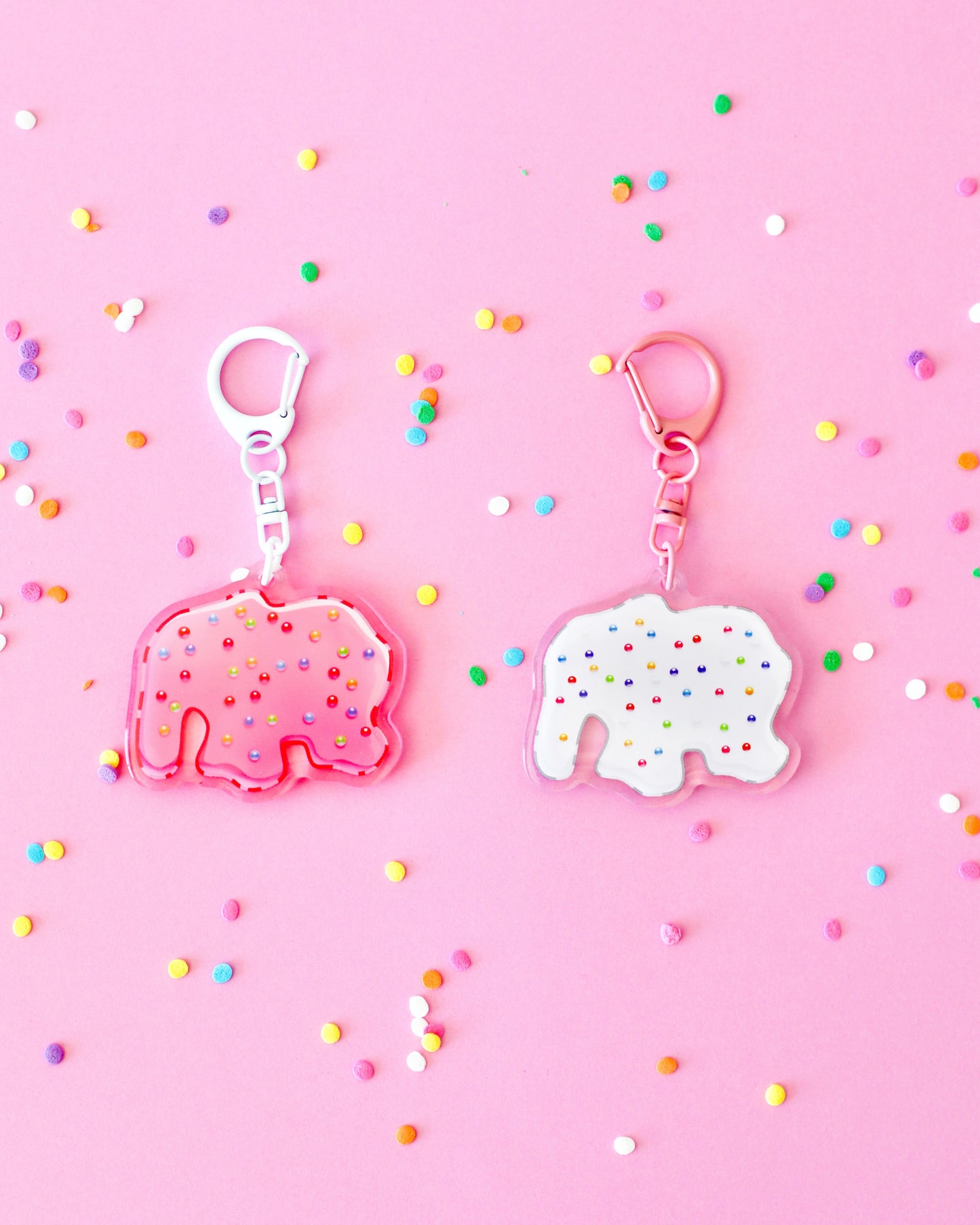 Frosted Animal Cookie Keychains