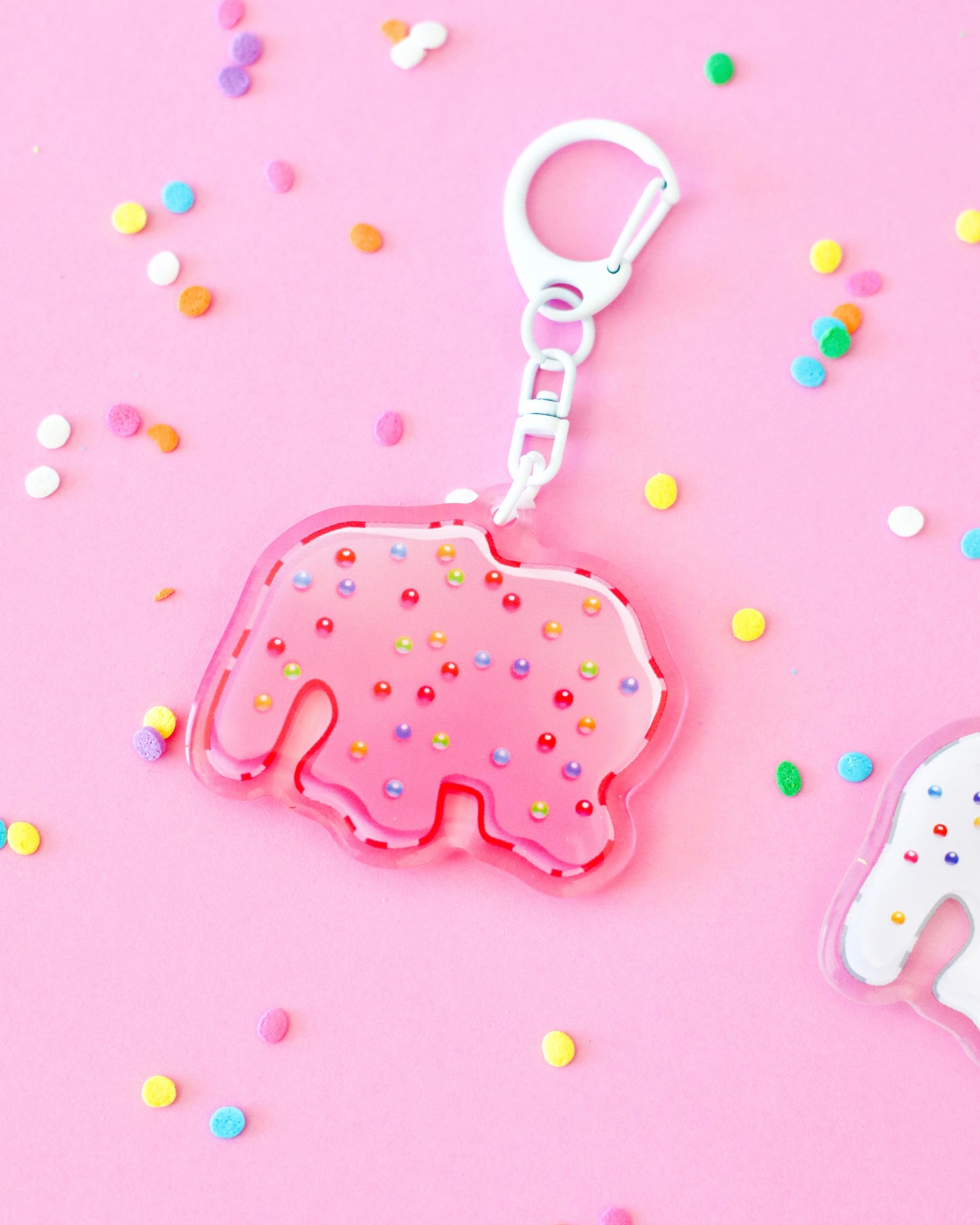 Frosted Animal Cookie Keychains