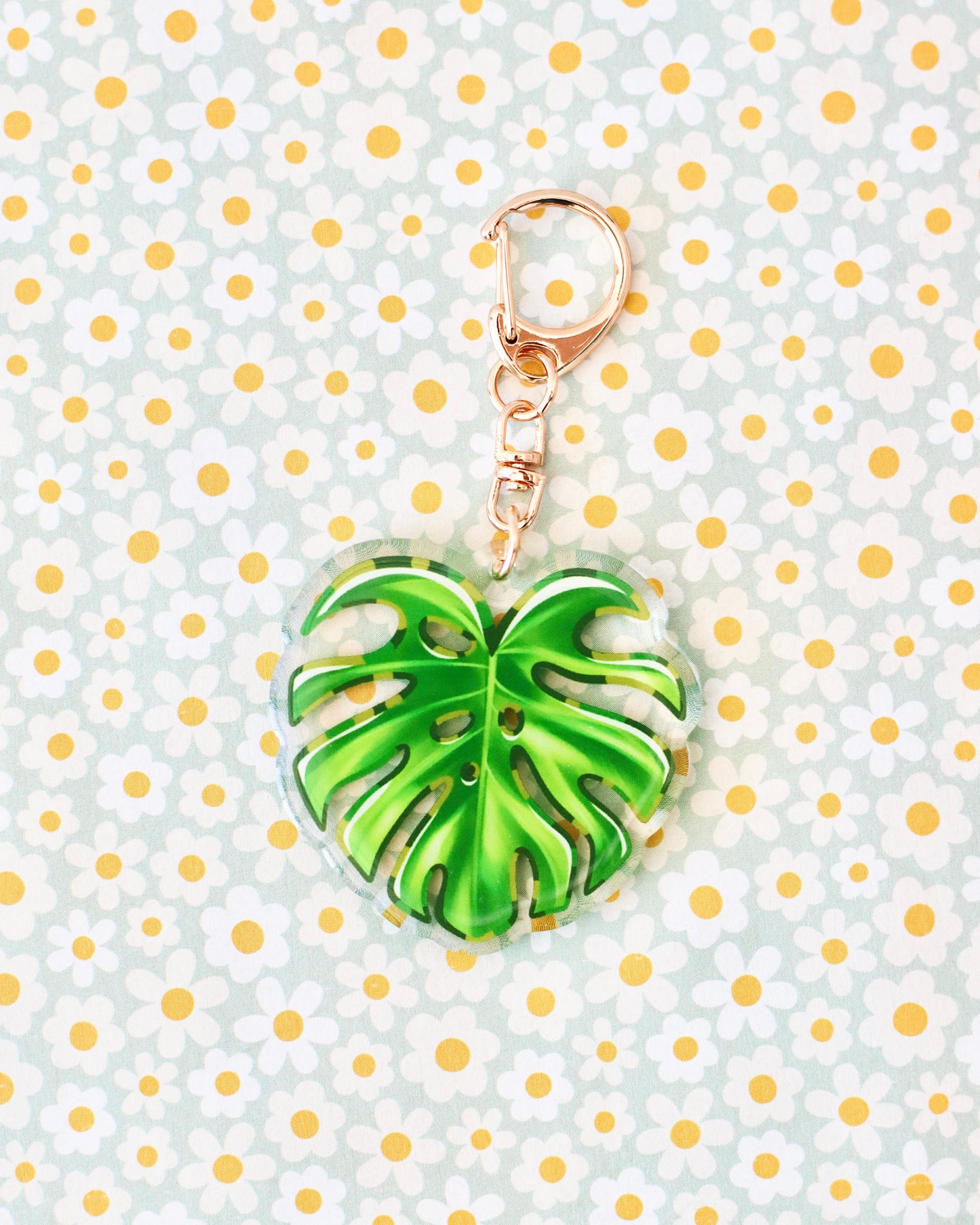 Monstera Keychain