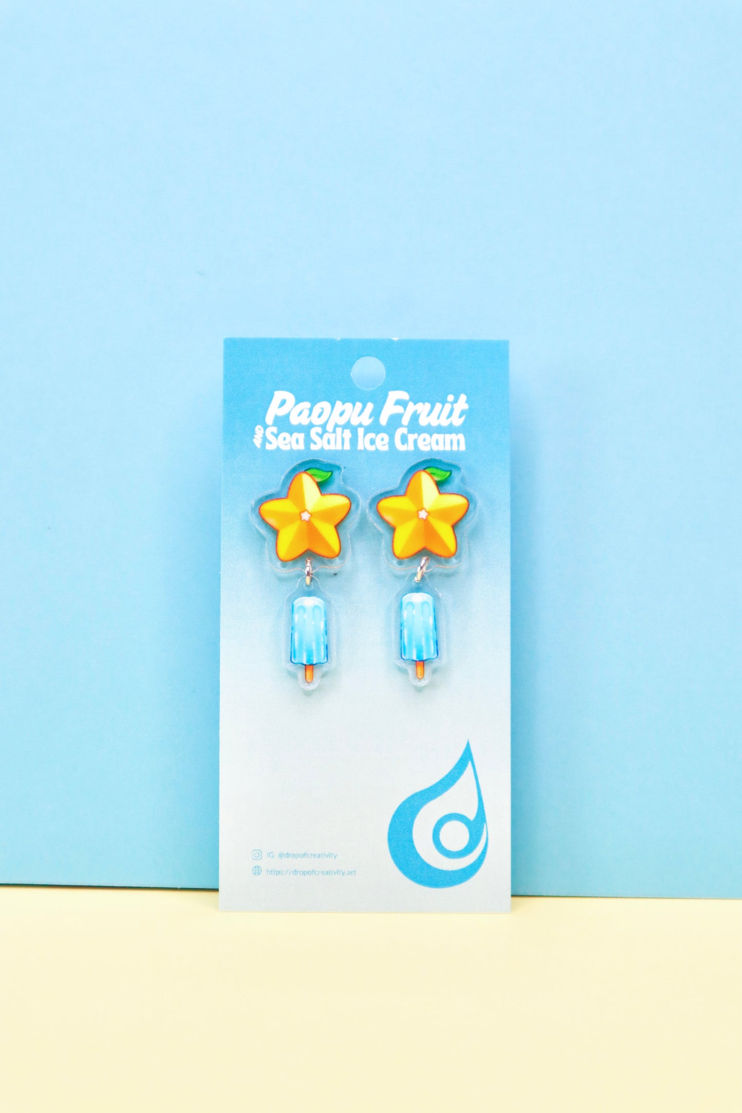 Paopu Fruit & Sea Salt Ice Cream Earrings