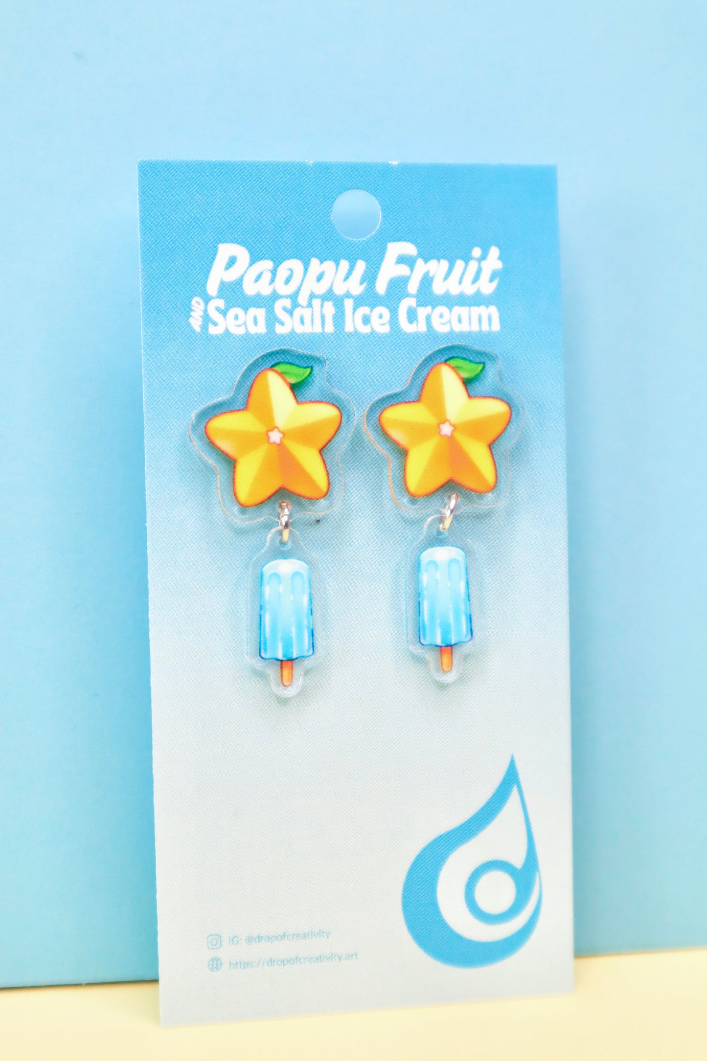 Paopu Fruit & Sea Salt Ice Cream Earrings