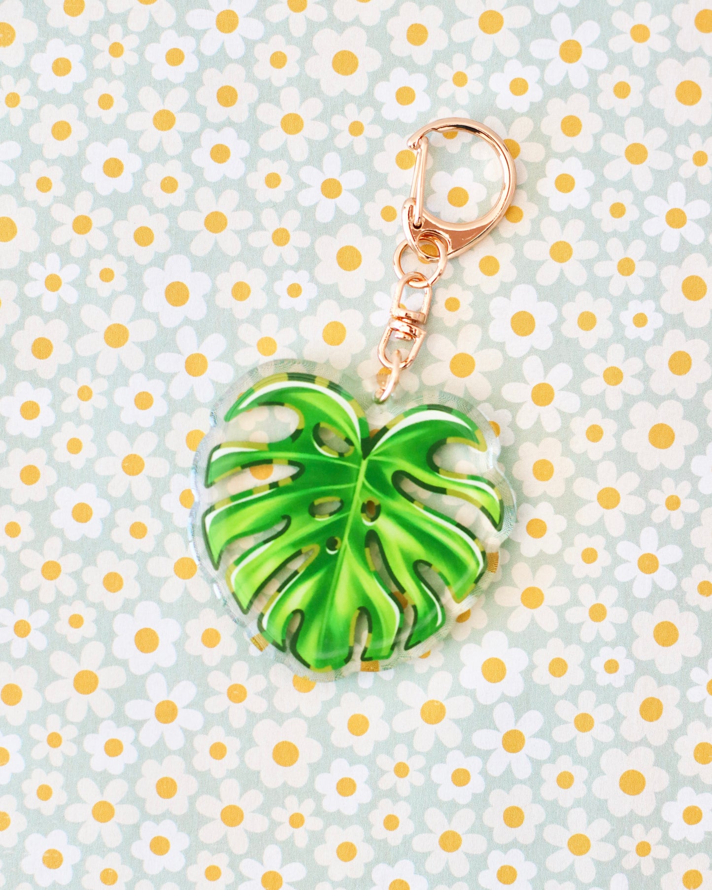 Monstera Keychain