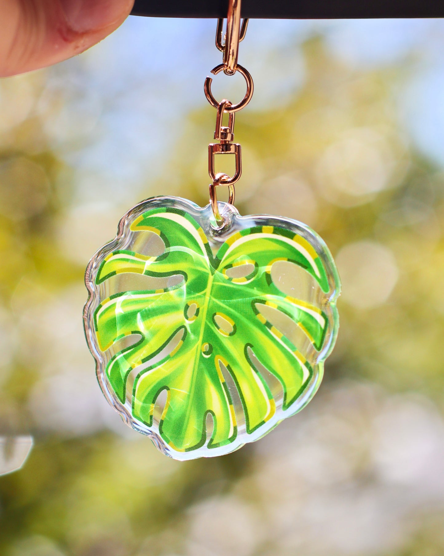 Monstera Keychain