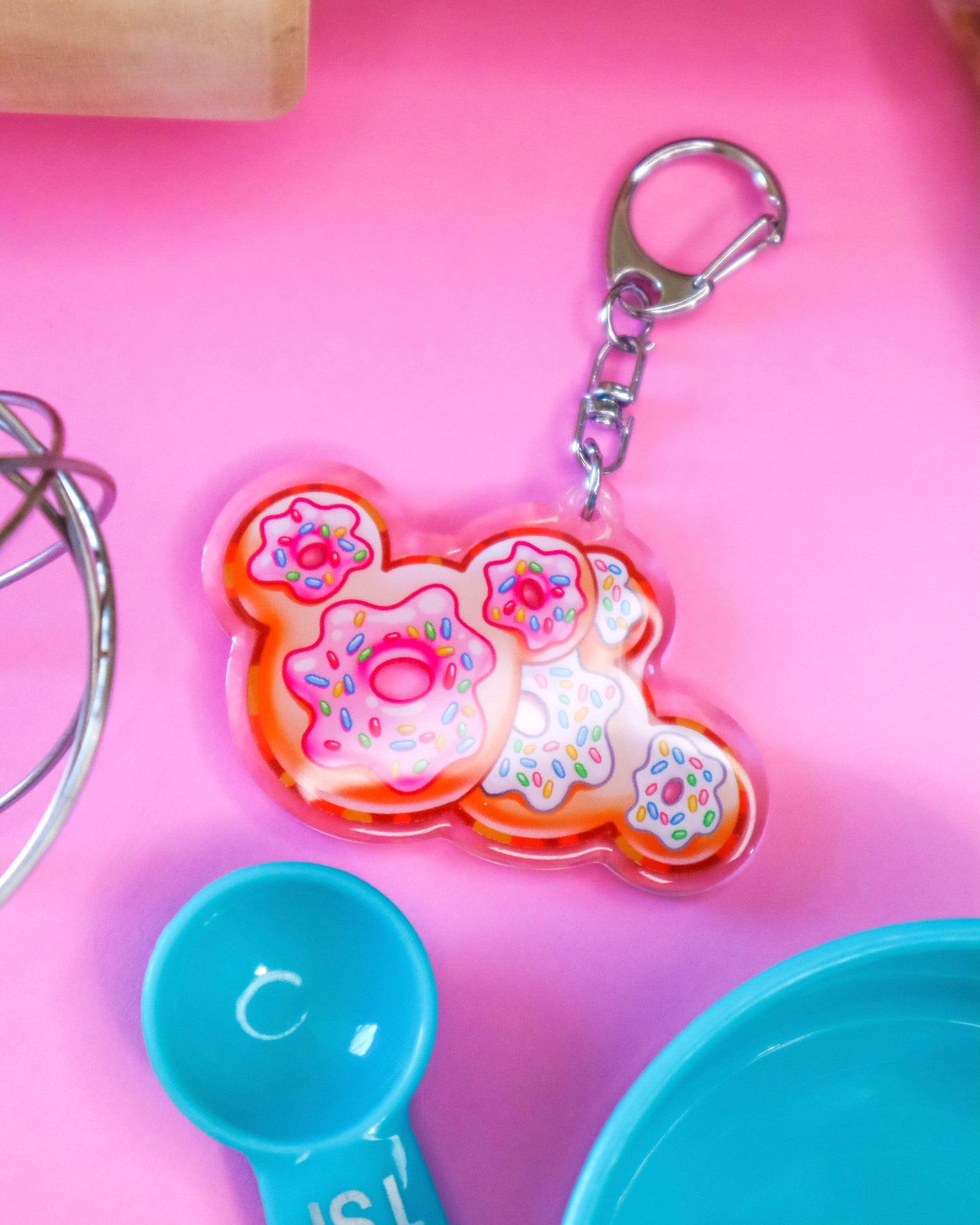 Mouse Ear Donut Keychain