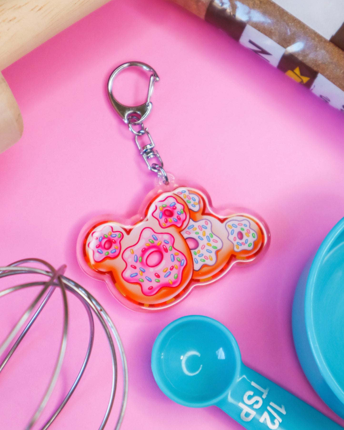 Mouse Ear Donut Keychain