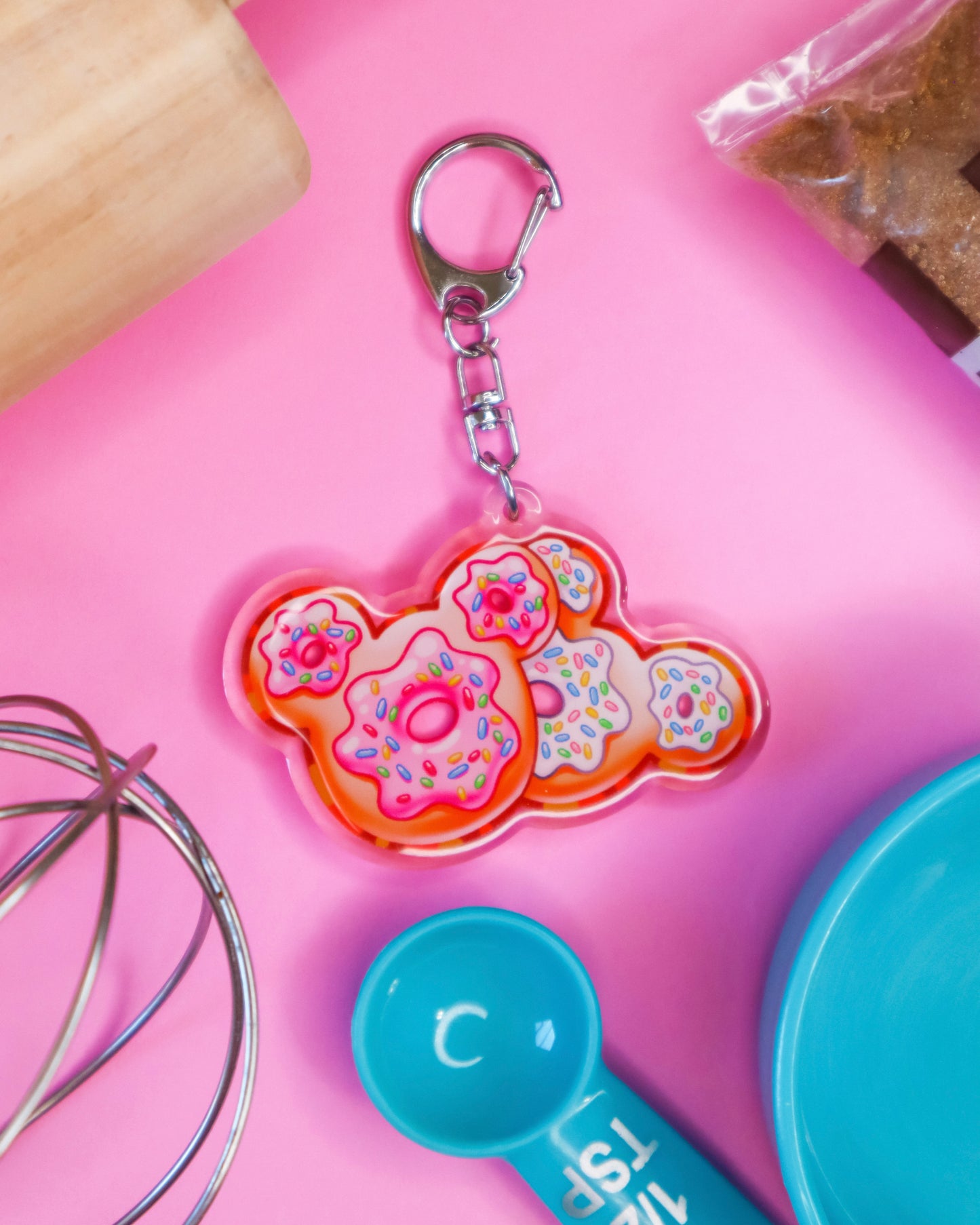 Mouse Ear Donut Keychain