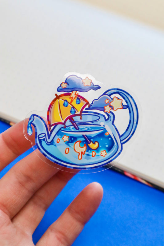 Stormy Teapot Sticker