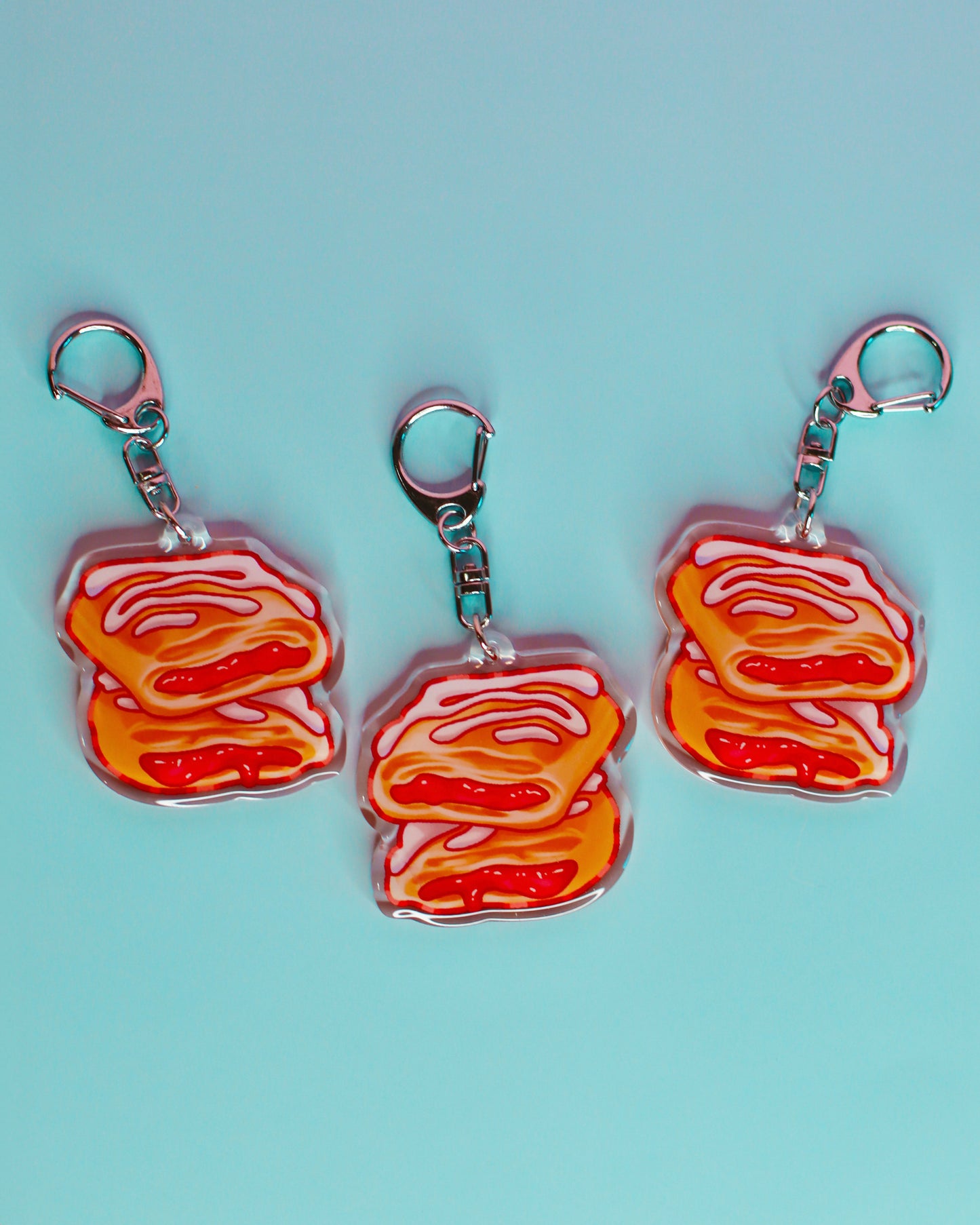 Strawberry Toaster Strudel Keychain