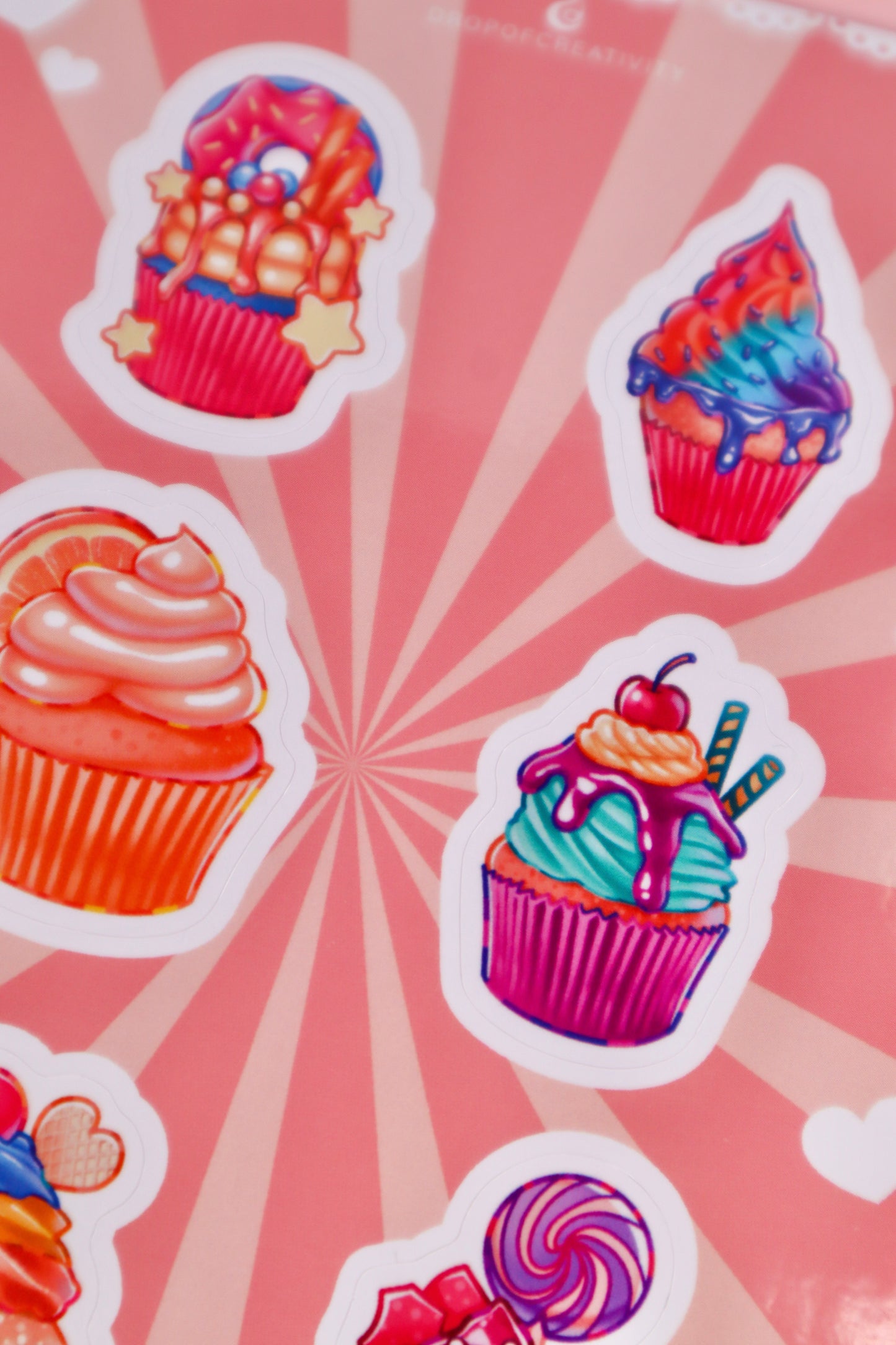 Kawaii Cupcake Sticker Sheet