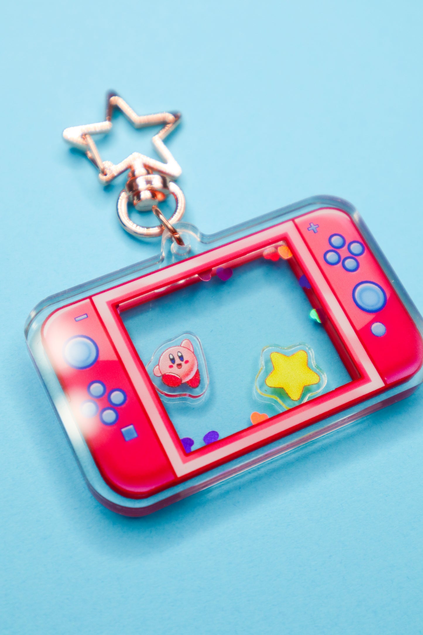 Kirby Switch Shaker Keychain