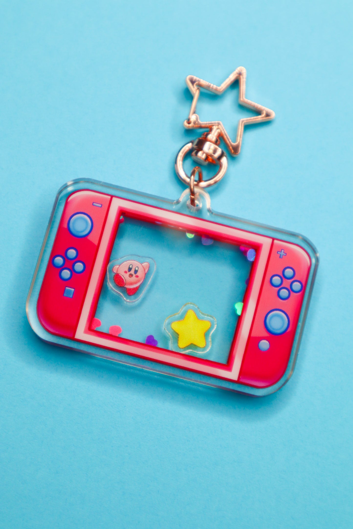 Kirby Switch Shaker Keychain