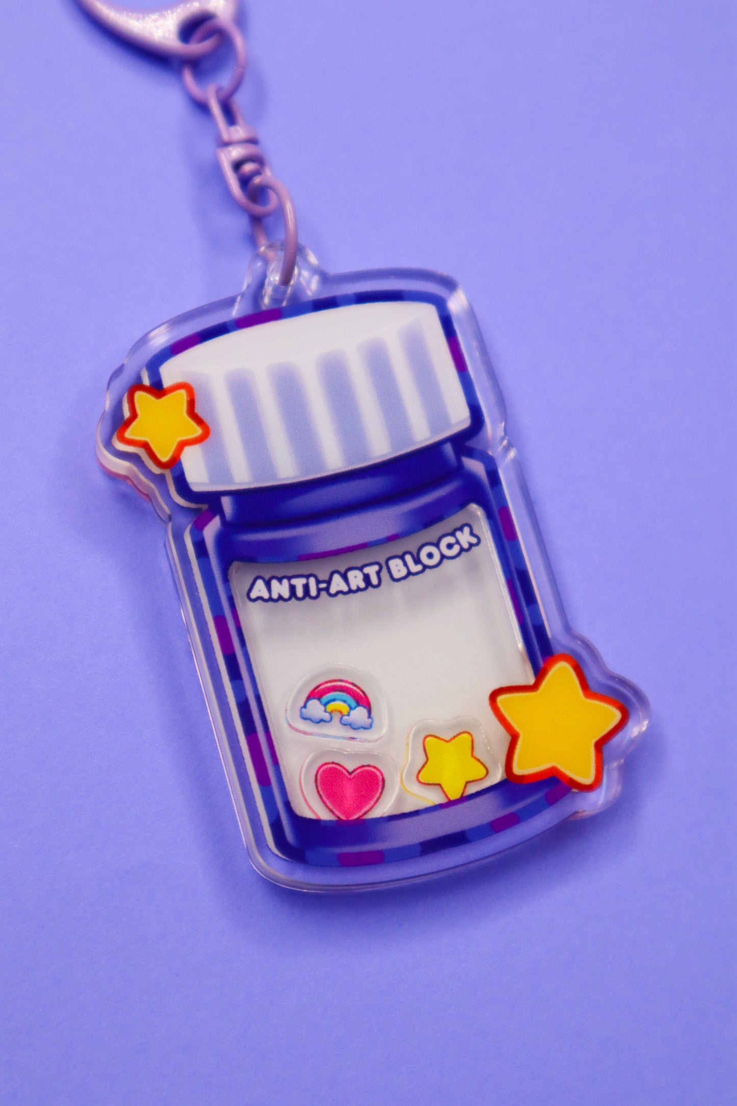 Anti-Art Block Shaker Keychain