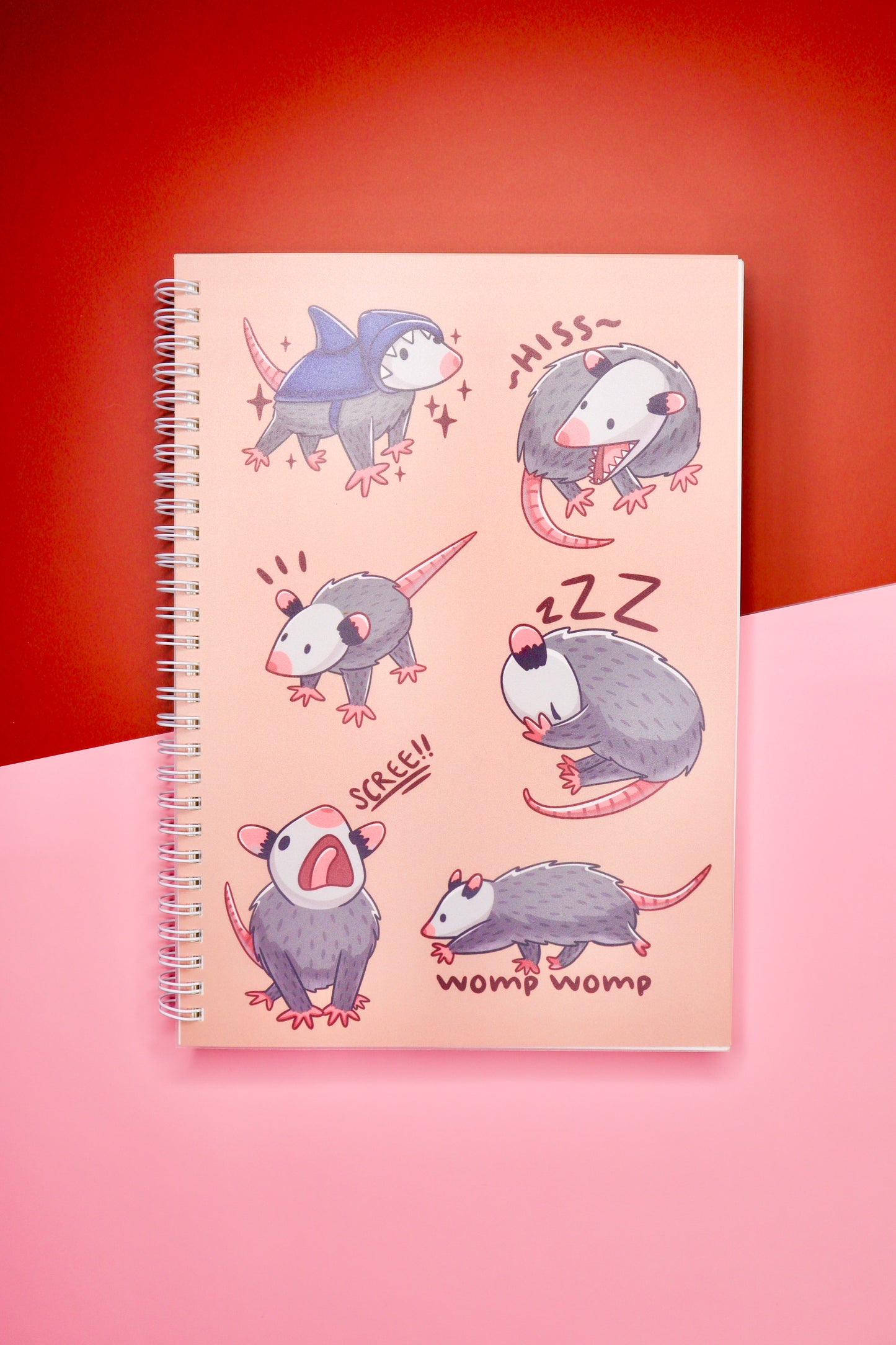 Spiral-Bound Opossum Notebook