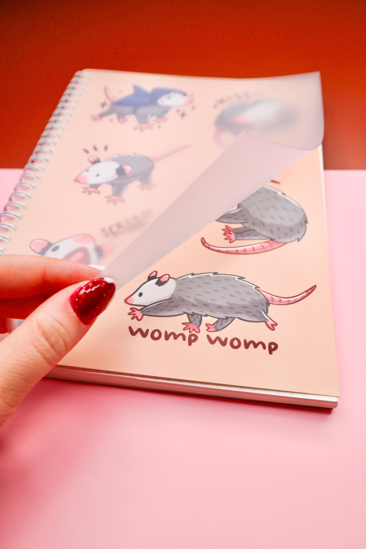 Spiral-Bound Opossum Notebook