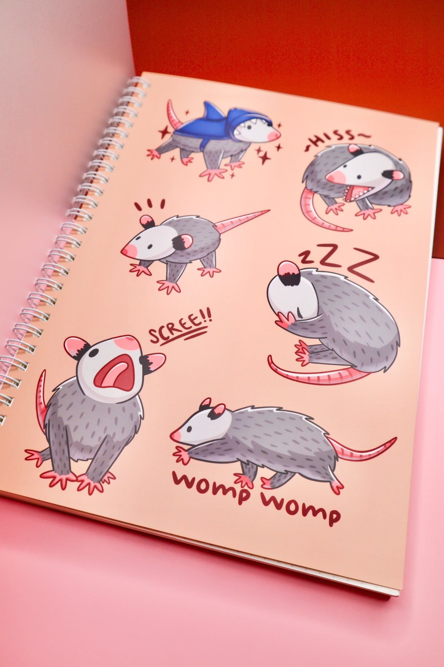 Spiral-Bound Opossum Notebook