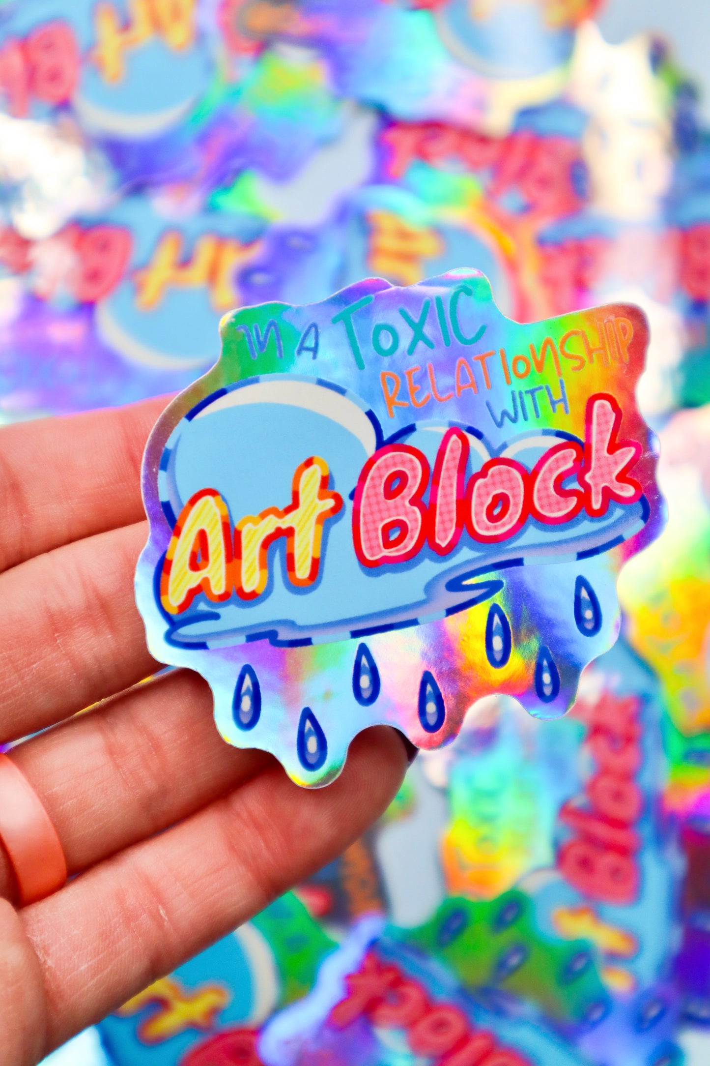 In a Toxic Relationship With Art Block Sticker