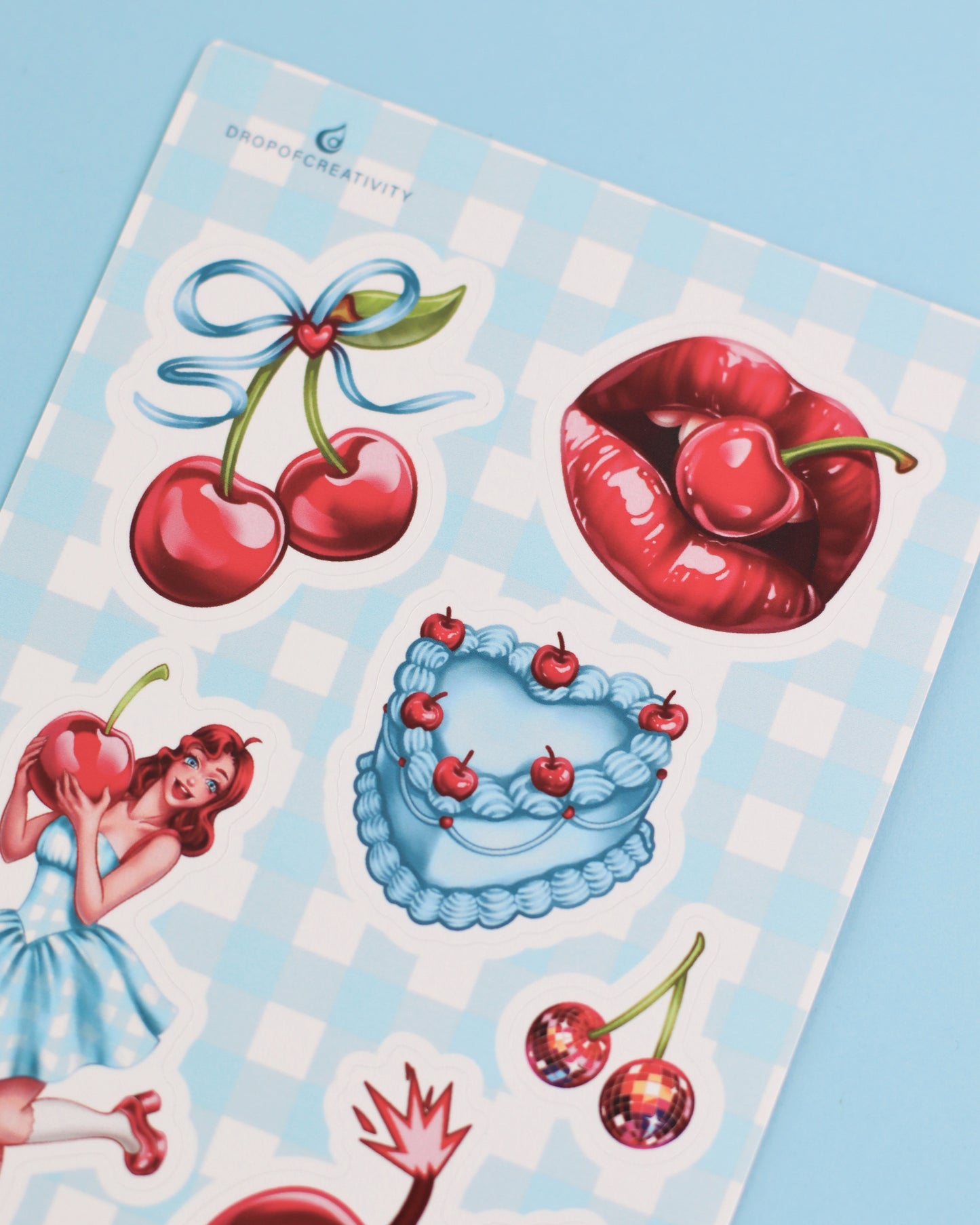 Retro Cherry Sticker Sheet