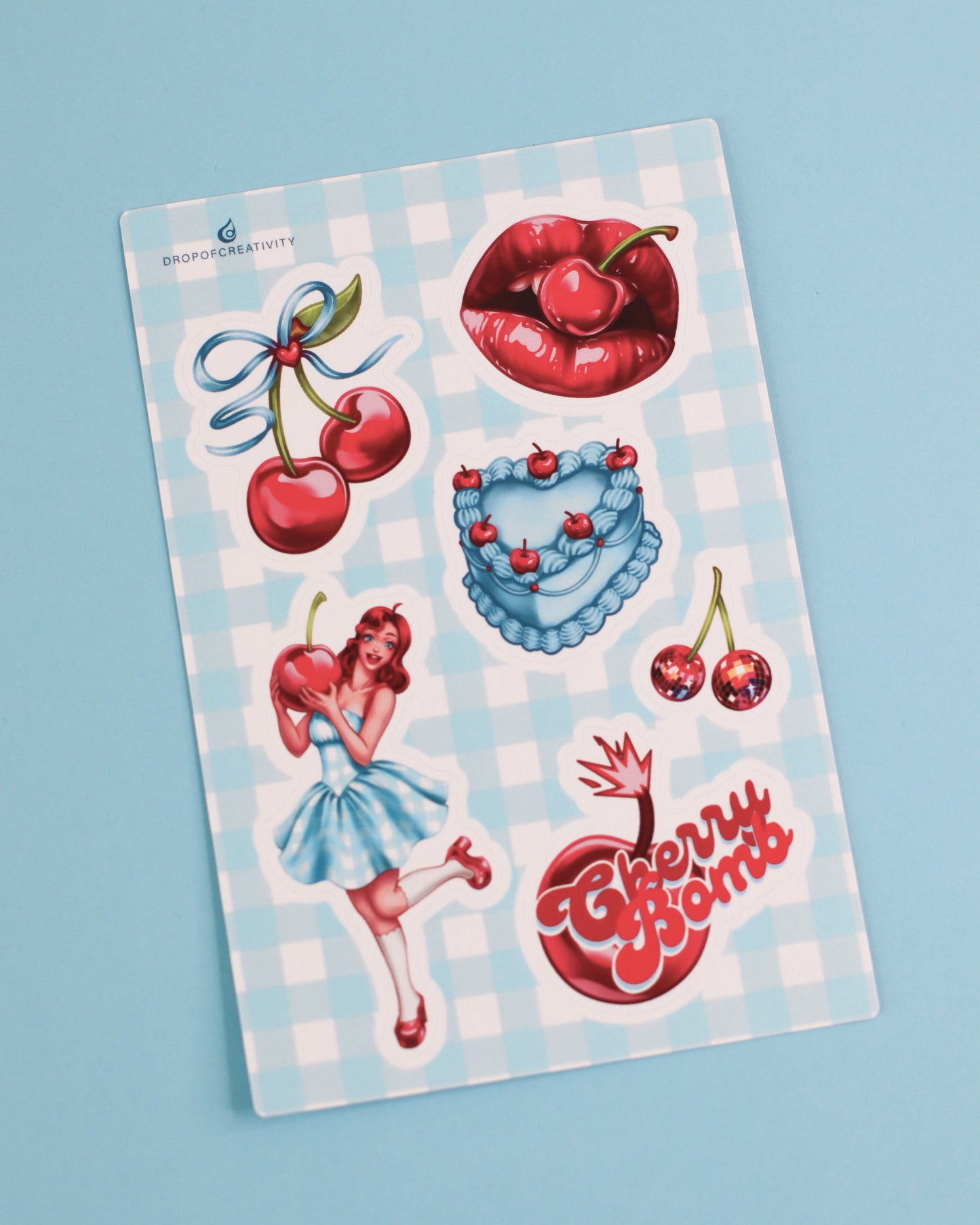 Retro Cherry Sticker Sheet