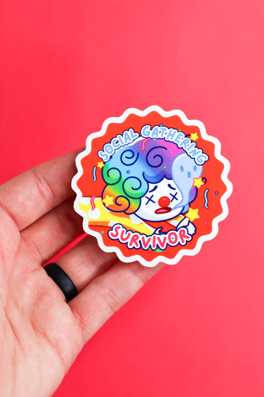 Social Gathering Survivor Sticker