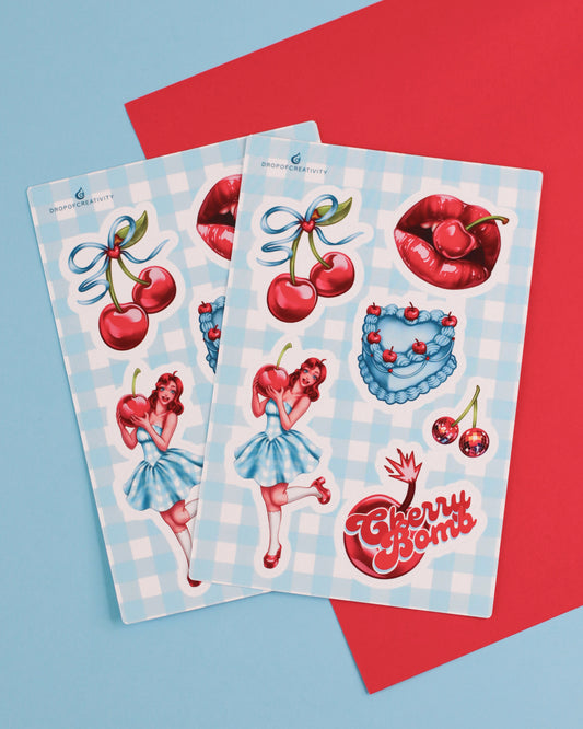 Retro Cherry Sticker Sheet